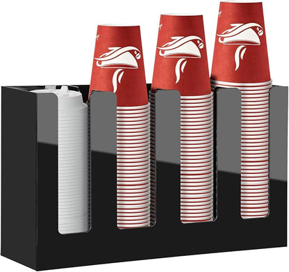 Coffee Cup Holder, Cup and Lid Organizer fits 5 to 16 oz Disposable Cups | by MYITYARD