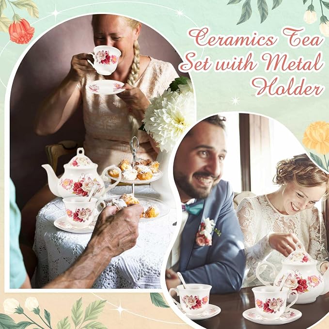Zhehao 20 Pcs Porcelain Tea Set - Image 6