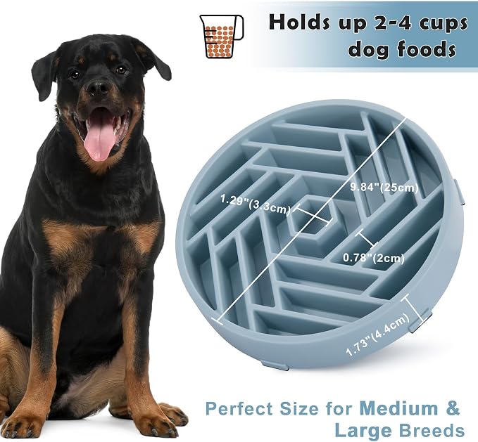 TOBYTO Slow Feeder Dog Bowls Large Medium Breed, Anti-Choking Slow Eating Dog - Image 5