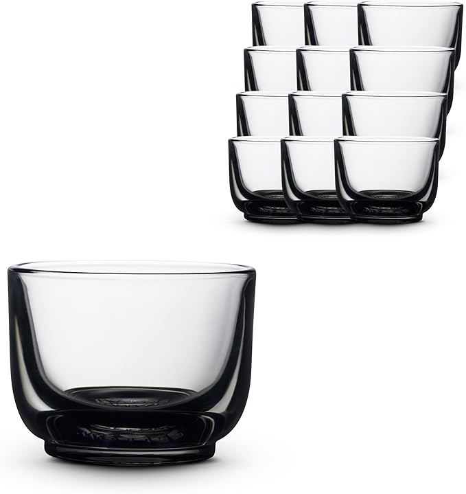 Fellow Pirch Cortado Cups 4.5 oz, Soda Lime Glass Smoke | Curved Interior by Unknown