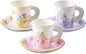 HOMIX 24 Paper Tea Cups and Plates, 7 OZ Disposable Teacups and Saucer Sets | by HOMIX