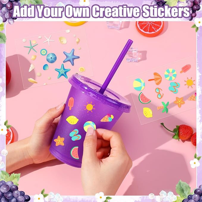 24 Pcs Plastic Tumblers with Lids and Straws, Reusable Cups with Lids Plastic - Image 4