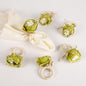 Handmade Flower Napkin Rings Set of 6, Valentine's, Thanksgiving Table by FEKIDO