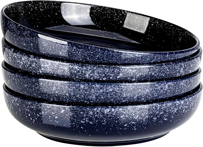 S&Q'S CERAMICS Large Serving Bowls Set of 4, 65 ounce Large Salad Bowls by SQsCeramics