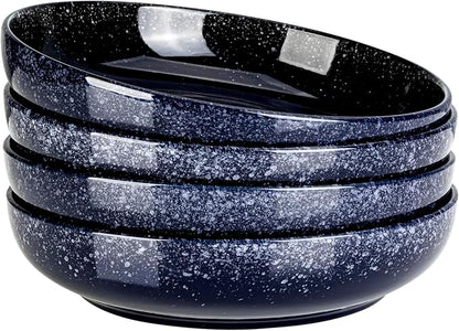 S&Q'S CERAMICS Large Serving Bowls Set of 4, 65 ounce Large Salad Bowls by SQsCeramics