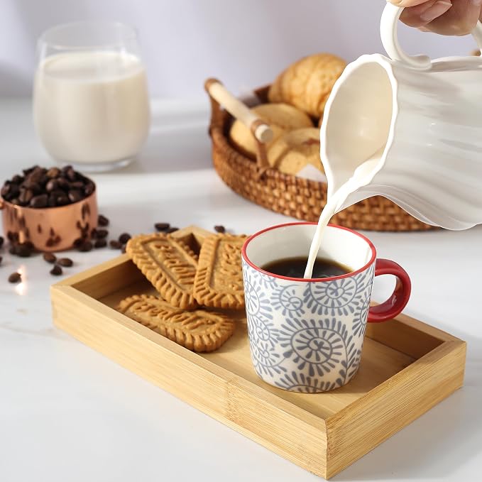 Selamica Ceramic Espresso Cups Set of 4, Demitasse Cups - Image 4