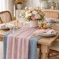 Cheesecloth Table Runner 10 Pack Dusty Pink and Dusty Blue, Boho Gauze Table by Avolander