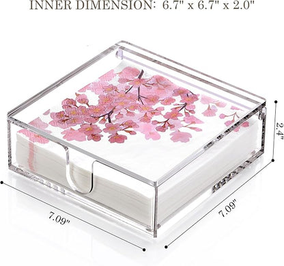 DINGHUO Acrylic Napkin Holder, Indoor & Outdoor, Bathroom Vanity - Image 3