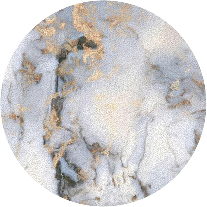 White Gray Gold Marble Coasters Set of 6 Coasters - Image 2