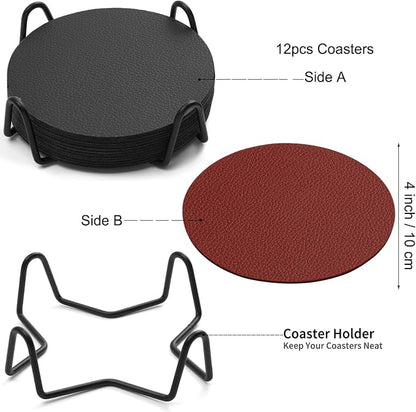 Faux Leather Drink Coasters - Image 6