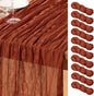 DeZerlor Terracotta Cheesecloth Table Runners 10 Pack Fall Runners | 120Inch by DeZerlor