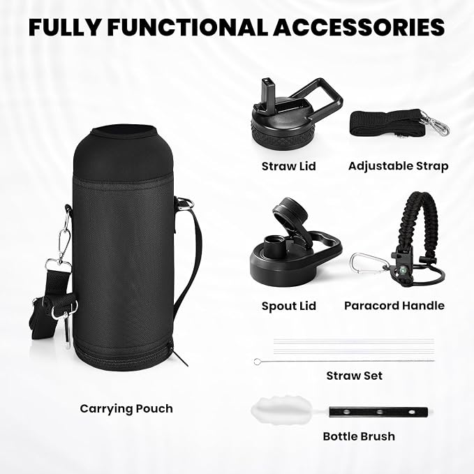 RAYMYLO Insulated Water Bottle 32 oz, Triple Wall Vacuum Stainless Steel | - Image 6