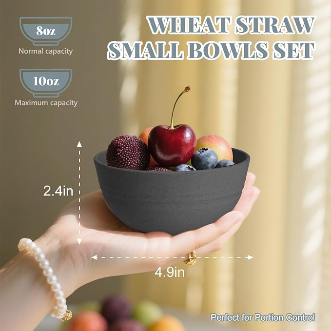 Wheat Straw Small Bowls, Dessert Bowls - Image 2