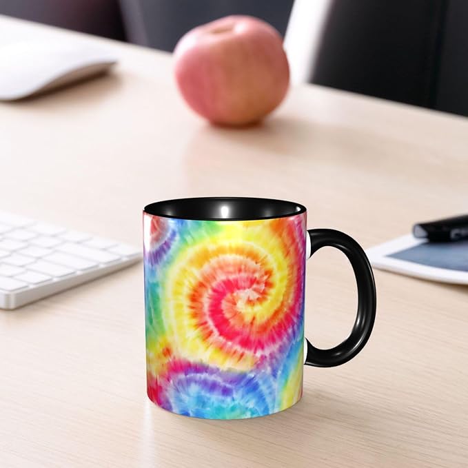Yrebyou Tie Dye Coffee Mug 11oz Ceramic Cup - Image 7