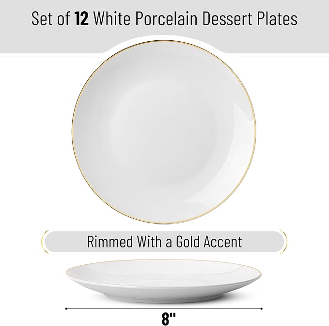 BTaT- White Dessert Plates - Image 2