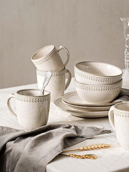 LE TAUCI Coffee Mugs 18 oz, Ceramic Mug Set, Embossment Cups - Image 5