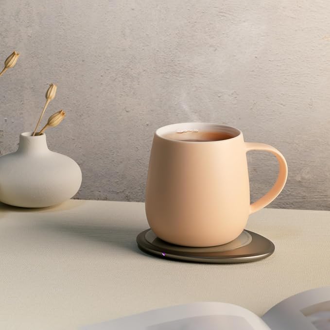 Ui 3 Self-Heating Mug Set – Rosy Apricot | 12 fl oz / 355 mL Ceramic Coffee & - Image 3