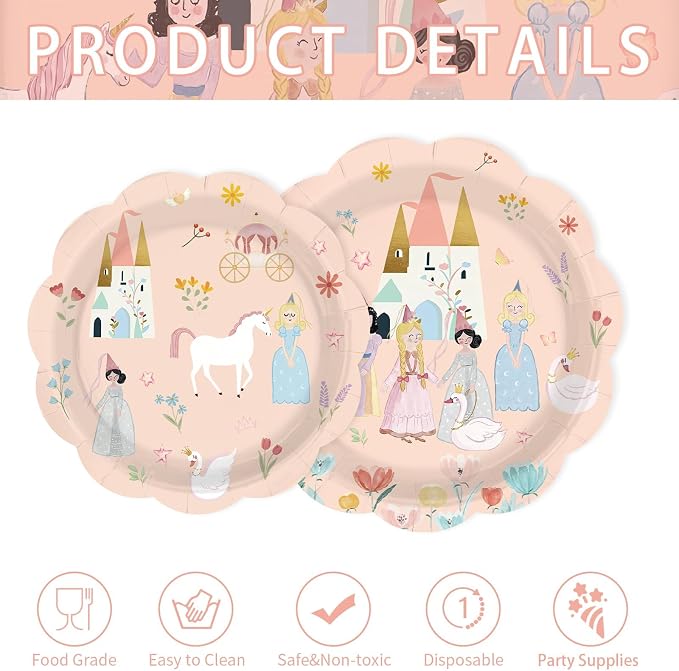 250Pcs Princess Birthday Party Decorations - Image 3
