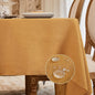 BALCONY & FALCON Rectangle Tablecloth Washable Wrinkle Resistant and Water Proof Table Cloth Decorative Linen Fabric Tablecloths for Dining Parties Kitchen Wedding and Outdoor Use (Golden, 57x118)