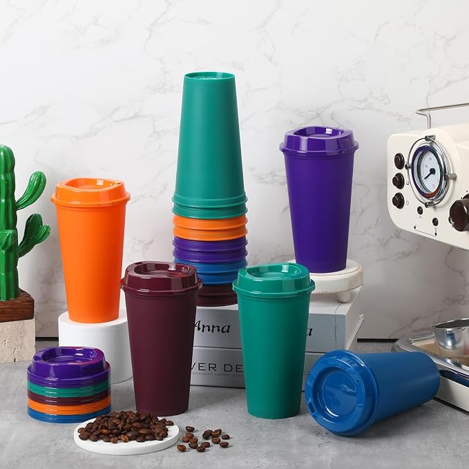 Domensi 30 Pack Reusable Plastic Coffee Cups - Image 3