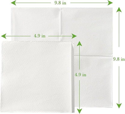 ECOLipak Lunch Napkins Bulk, 2000 Count Everyday Paper Napkins, 4.9×4.9 Inch Folded, 2-Ply Soft And Absorbent for Dinner, Gathering, Bar, Restaurants(9.8×9.8 Inch Unfolded)