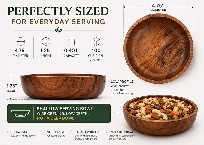 Acacia Wood Bowls - Image 4