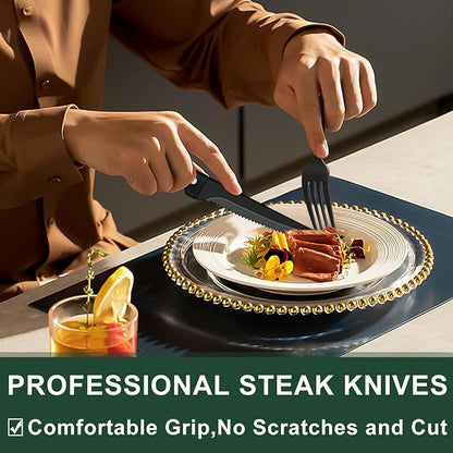 49-Piece Black Silverware Set - Image 5
