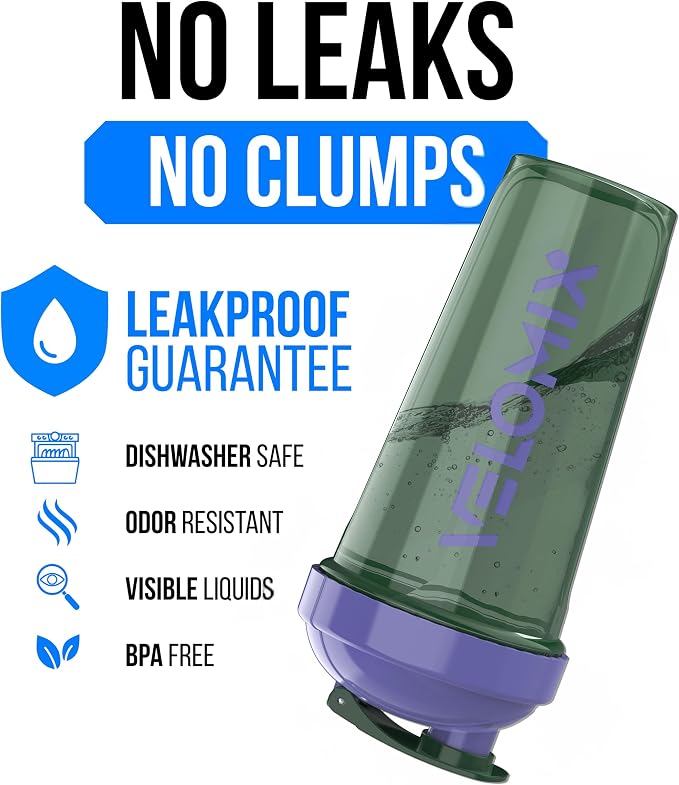 VELOMIX 2 Pack 28oz Protein Shaker Bottle - Image 3