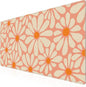 iCasso Desk Mat, Desk Matt for Desktop, Cute Desk Pad Mat, XXL Large Mouse Pad for Desk, Anti-Slip Big Mousepad with Stitched Edges, Keyboard Pad Mouse Mat for Computer, Work, Gaming (Orange Floral)