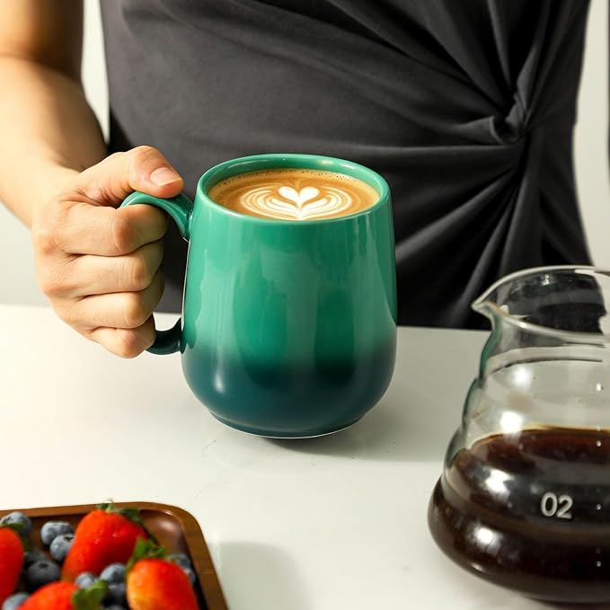 HASENSE 15oz Ceramic Mug Set of 4, Housewarming Gift Idea - Image 4