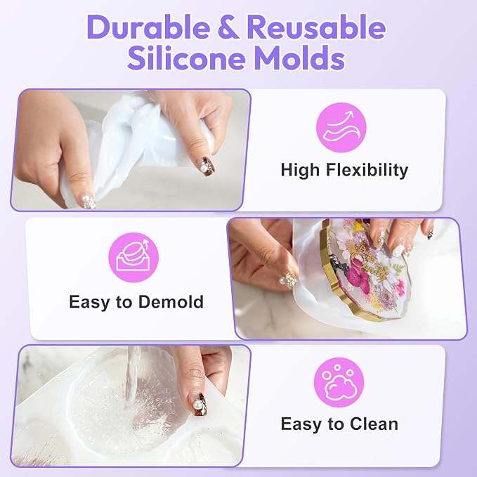 HeyClear 8-Cavity Coaster Resin Molds - Image 7