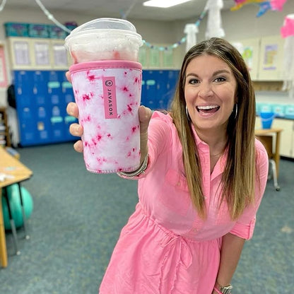 Sok It JavaSok Iced Coffee & Cold Soda Insulated Neoprene Cup Sleeve (English Garden Picnic, Large: 30-32oz)