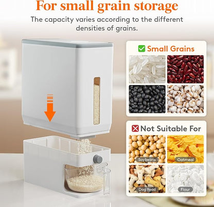 Lifewit Rice Dispenser 25 Lbs, Airtight Storage - Image 6