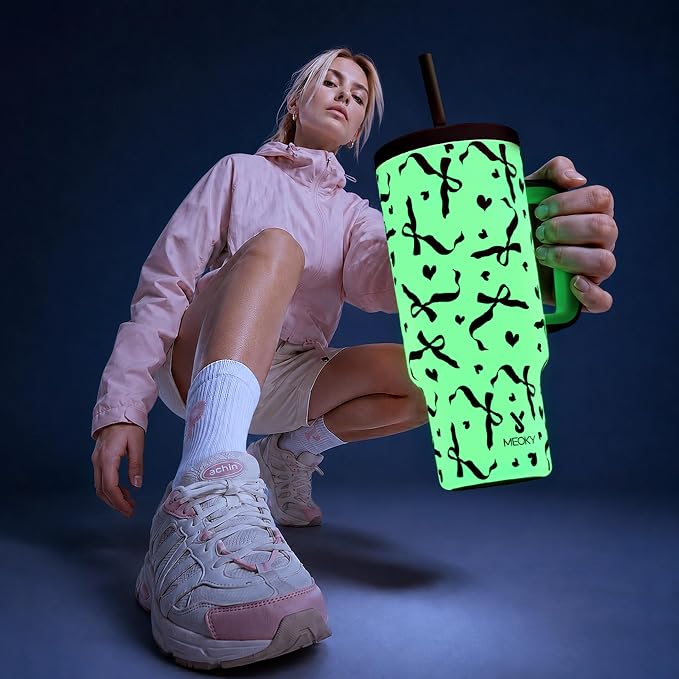 Meoky Glow in the Dark Tumbler: 40 oz Tumbler - Image 2