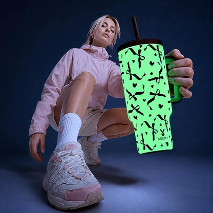 Meoky Glow in the Dark Tumbler: 40 oz Tumbler - Image 2