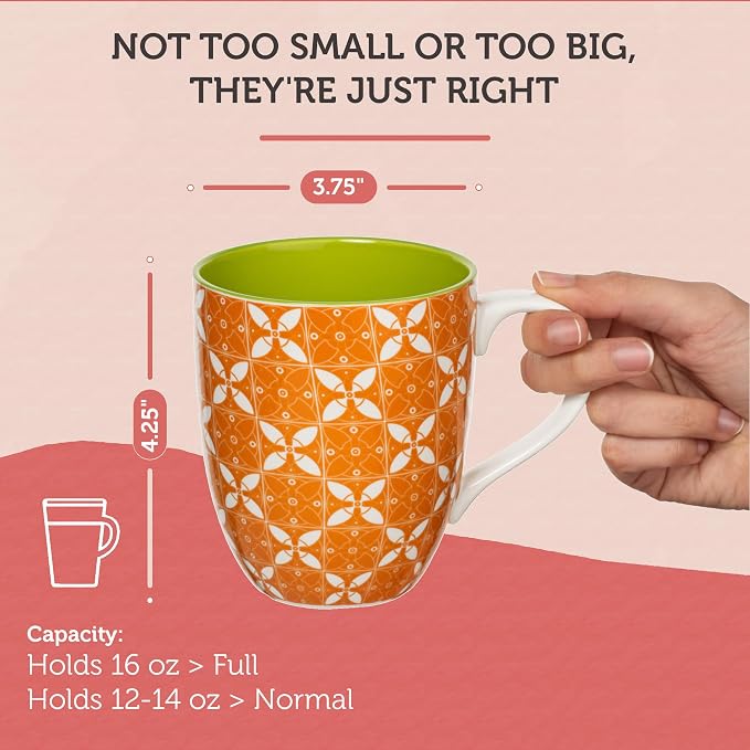 Annovero Large Coffee Mug Set of 6 - Image 6