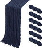 6 Pack Navy Blue Cheesecloth Table Runner, 17 x 108 Inch, Gauze Cheese Cloth by Yorcari