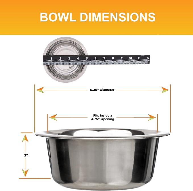 Neater Pet Brands 2.2 Cup Stainless Steel Dog Bowls, 1 Single Neater Feeder - Image 3