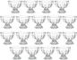 Iced Cream Dessert Bowl，Set of 18，6oz Vintage Glass ware with Heavy Base, Drinking Cup for Sundae, Fruit, Ice Cream, Snack, Condiment (18)