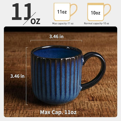 famiware Coffee Mugs Set of 6, Starlight 11 oz Mug Cup Set - Image 4