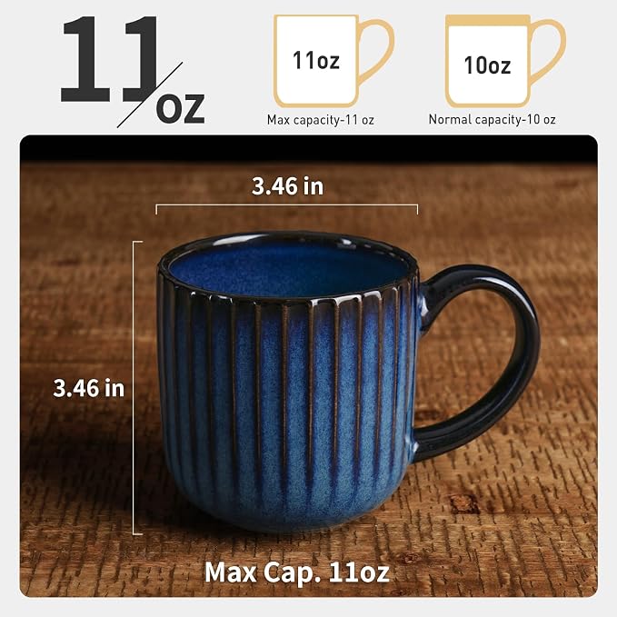 famiware Coffee Mugs Set of 4, Starlight 11 oz Mug Cup Set - Image 4
