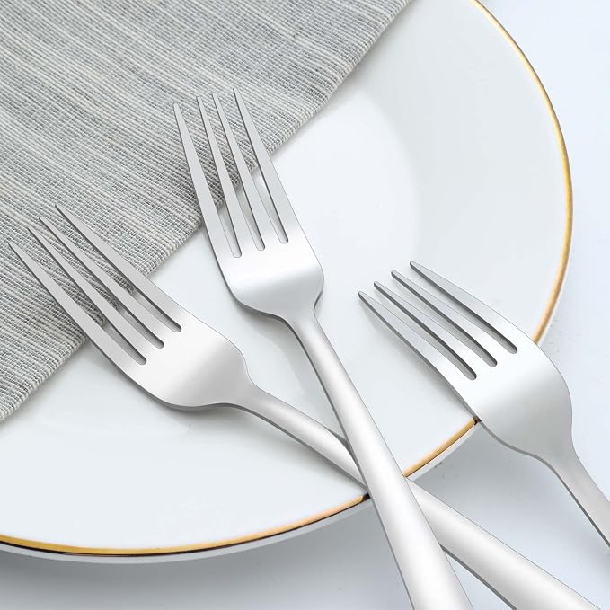 36 Piece Salad Forks, 7 Inch Small Forks in Stainless Steel mirror polished and - Image 3