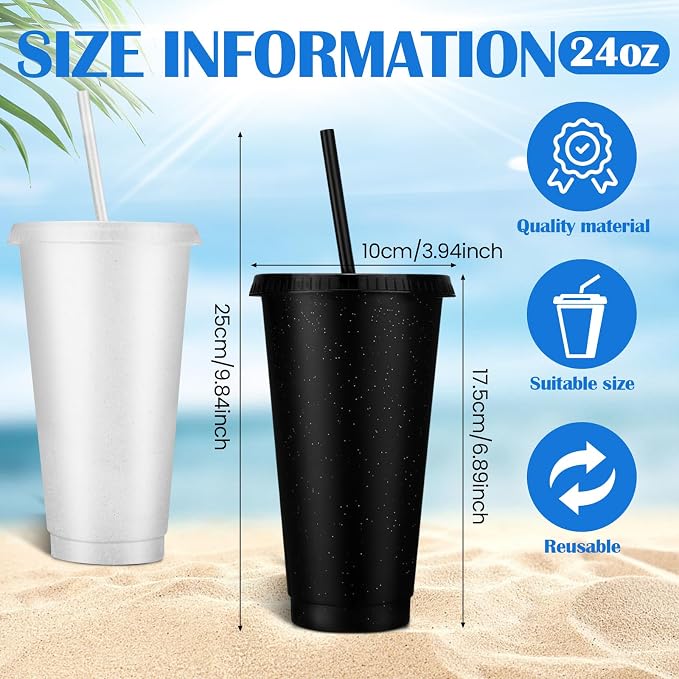 Honeydak 30 Pack Tumbler with Straw and Lid Bulk Cups - Image 4