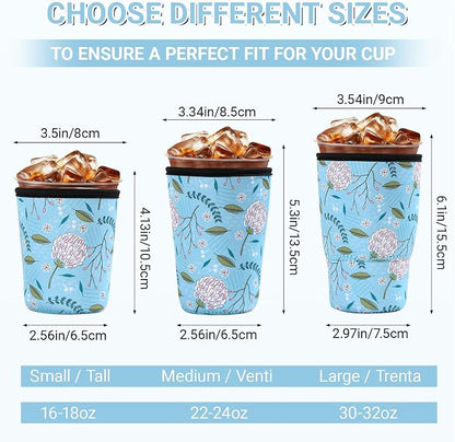 Cobetech Iced Coffee Sleeve Reusable, 3 Pack Neoprene Coffee Cup Sleeves - Image 2
