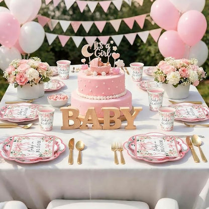 250 Pcs Baby in Bloom Baby Shower Plates Napkins - Image 7