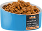 Master Pet Supply Stainless Steel Slanted Dog Cat Food Bowl - 8 oz Heavy Duty - True Blue, Double Wall Insulated, Non-Slip Elevated Bowl for French Bulldogs Pugs Cats, Anti Rust Dishwasher Safe