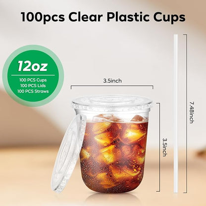 100 Pack 12 oz Plastic Cups - Image 4