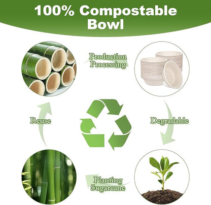 150 Pack 32oz Large Disposable Paper Bowls - Image 6