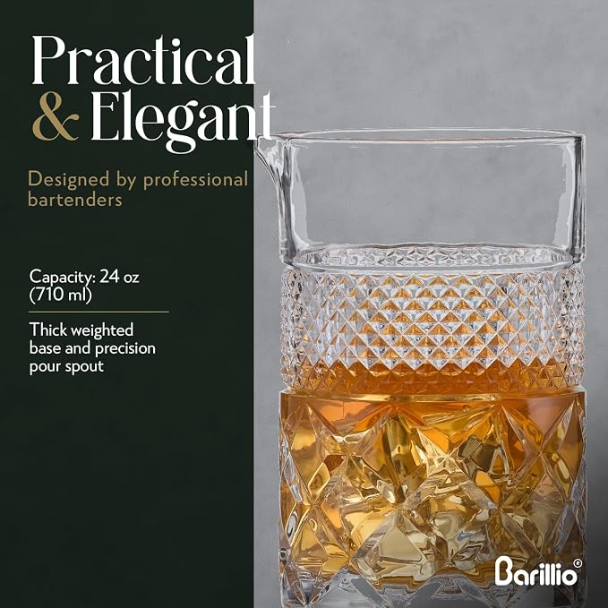 Barillio 24 Oz Crystal Cocktail Mixing Glass - Image 6