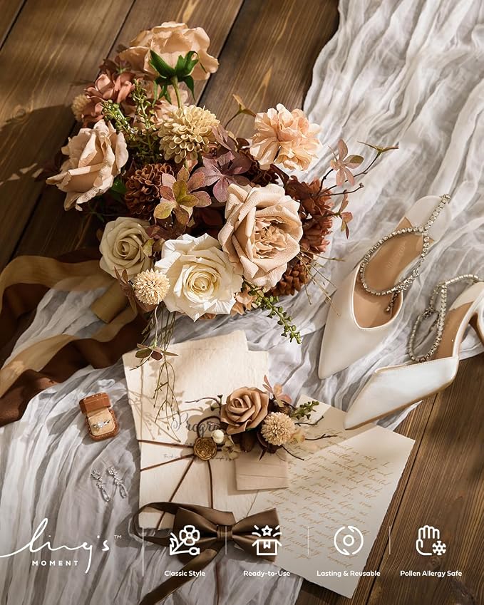 Ling's moment 14Ft x 35" Wide Brilliant White Gauze Semi-Sheer Table Runner - Image 3